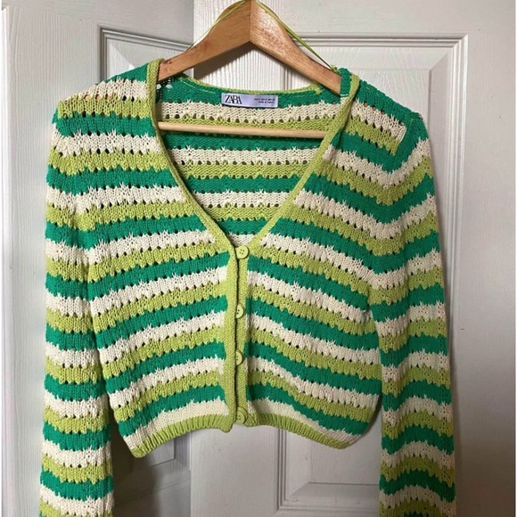 Zara Sweaters Zara Crochet Cardigan In Size Small Poshmark